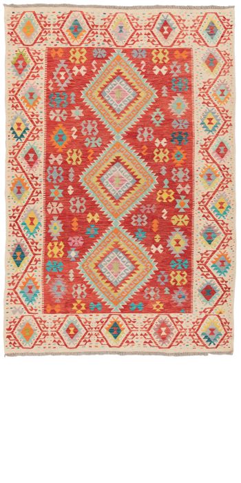 handgewebter Kelim Ghazghar aus Afghanistan Maß 302x202 cm