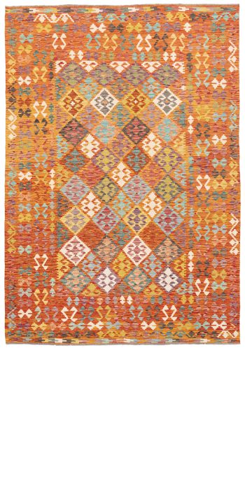 handgewebter Kelim Ghazghar aus Afghanistan Maß 302x209 cm