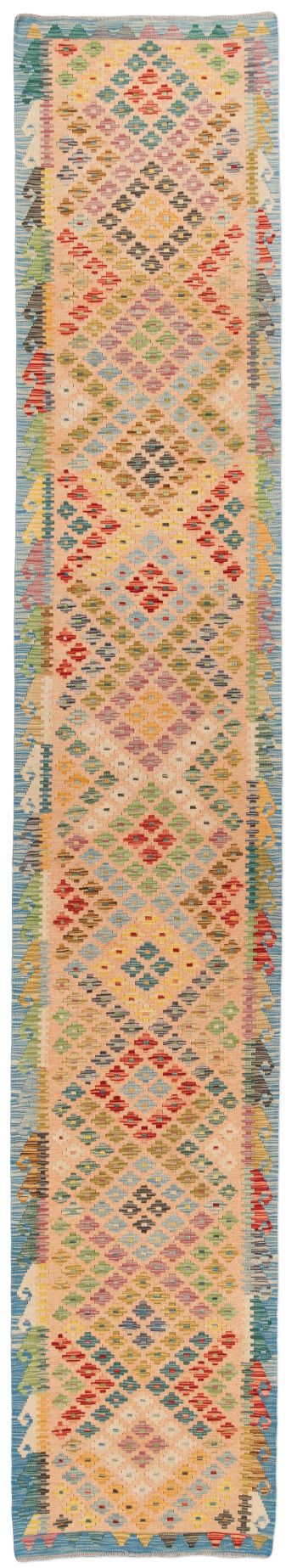 handgewebter Kelim Ghazghar aus Afghanistan Maß 480x82 cm