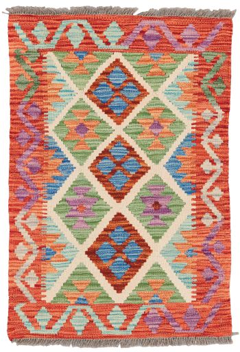 handgewebter Kelim Ghazghar aus Afghanistan Maß 86x58 cm