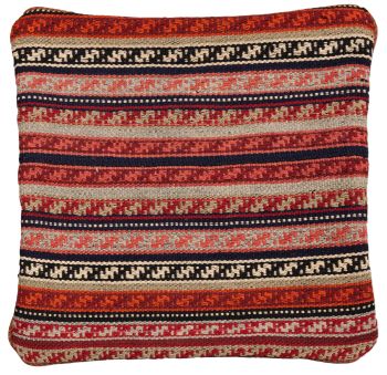 handgewebter Kelim Schahsawan-Kissen aus Persien Maß 42x42 cm