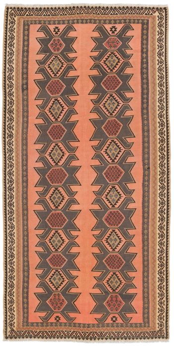 handgewebter Kelim Schahsawan aus Persien Maß 402x202 cm