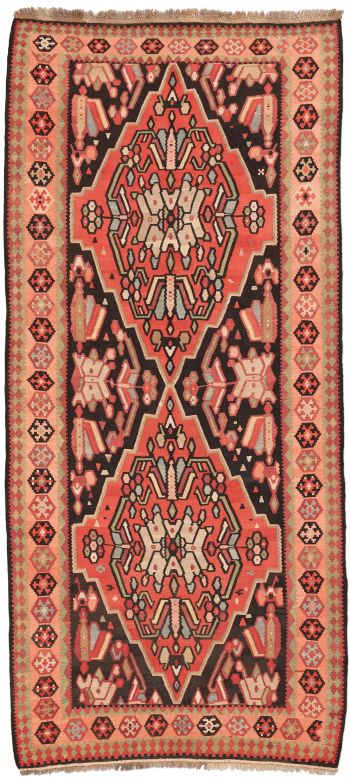 handgewebter Kelim Schahsawan aus Persien Maß 405x188 cm