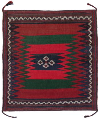 handgewebter Kelim Sofreh aus Persien Maß 143x137 cm