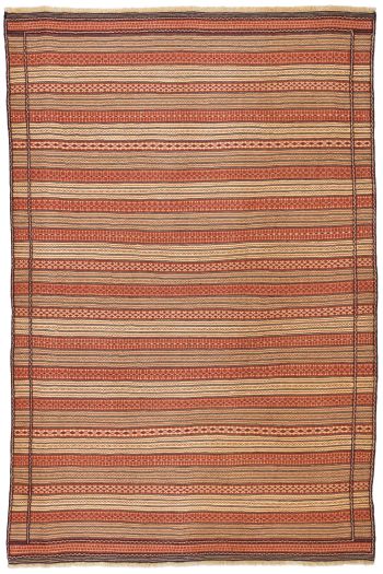 handgewebter Sumackkelim Afschar aus Persien Maß 300x198 cm
