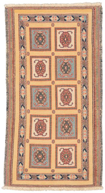 handgewebter Sumackkelim Afschar-Tabii aus Persien Maß 125x67 cm