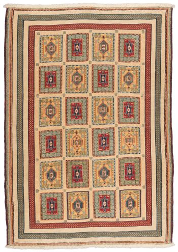 handgewebter Sumackkelim Afschar-Tabii aus Persien Maß 150x106 cm