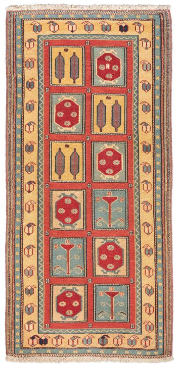 handgewebter Sumackkelim Afschar-Tabii aus Persien Maß 165x80 cm