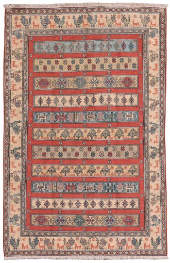 handgewebter Sumackkelim Afschar-Tabii aus Persien Maß 177x117 cm