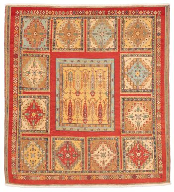 handgewebter Sumackkelim Afschar-Tabii aus Persien Maß 210x194 cm