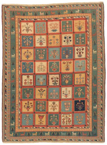 handgewebter Sumackkelim Afschar-Tabii aus Persien Maß 220x168 cm