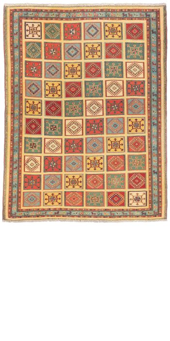 handgewebter Sumackkelim Afschar-Tabii aus Persien Maß 225x175 cm