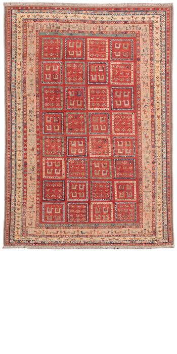 handgewebter Sumackkelim Afschar-Tabii aus Persien Maß 232x163 cm