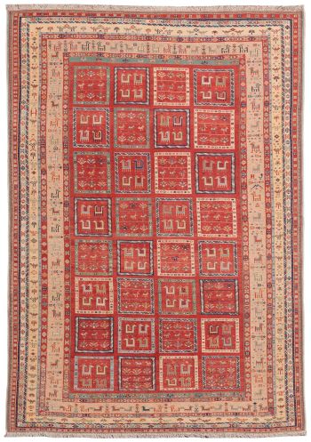 handgewebter Sumackkelim Afschar-Tabii aus Persien Maß 232x163 cm