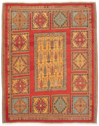 handgewebter Sumackkelim Afschar-Tabii aus Persien Maß 256x205 cm