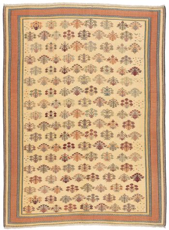 handgewebter Sumackkelim Afschar-Tabii aus Persien Maß 285x214 cm