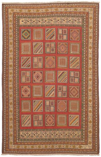 handgewebter Sumackkelim Afschar-Tabii aus Persien Maß 300x193 cm