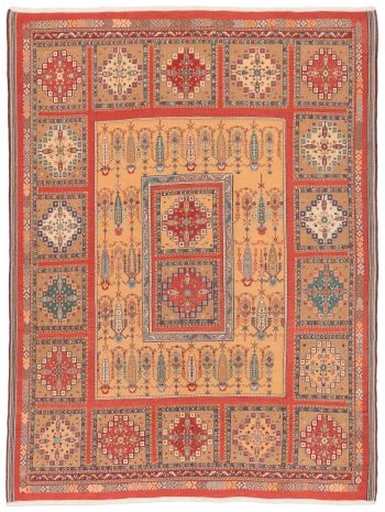 handgewebter Sumackkelim Afschar-Tabii aus Persien Maß 328x246 cm