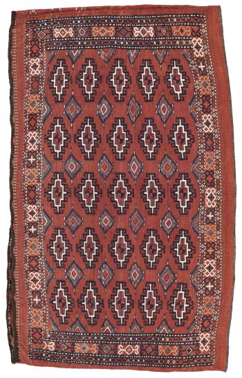 handgewebter Sumackkelim Jomuth aus Turkmene Maß 111x69 cm