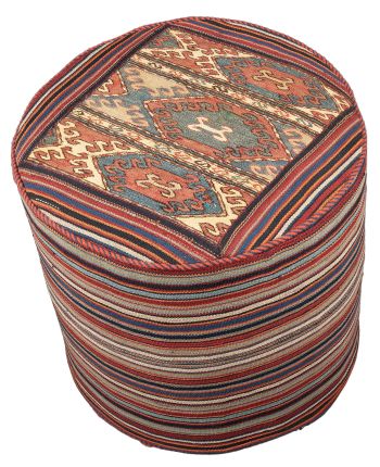 handgewebter Sumackkelim Schahsawan-Hocker aus Persien Maß 47x47 cm