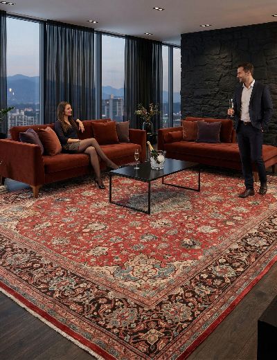 Bild von Sarough aus Persien in der Größe 371 x 275 cm