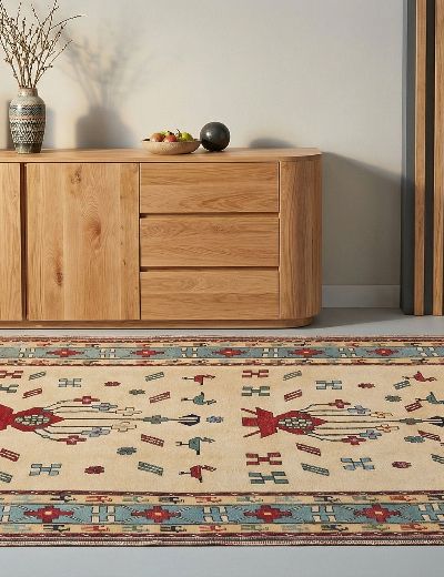 Bild von Afschar-Tabii aus Persien in der Größe 193 x 153 cm