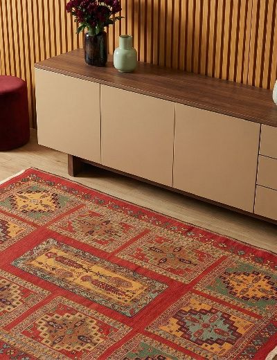 Bild von Afschar-Tabii aus Persien in der Größe 195 x 155 cm