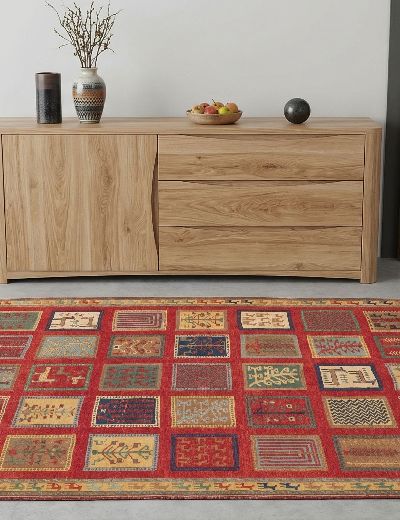 Bild von Afschar-Tabii aus Persien in der Größe 200 x 145 cm