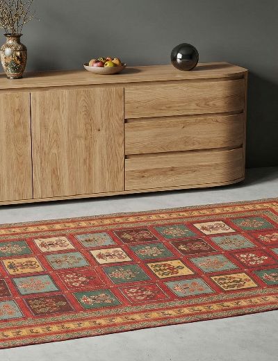 Bild von Afschar-Tabii aus Persien in der Größe 206 x 140 cm