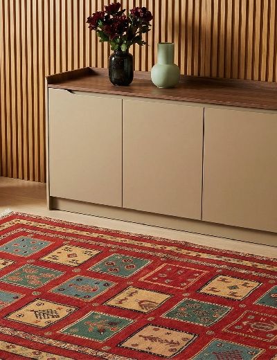 Bild von Afschar-Tabii aus Persien in der Größe 178 x 145 cm