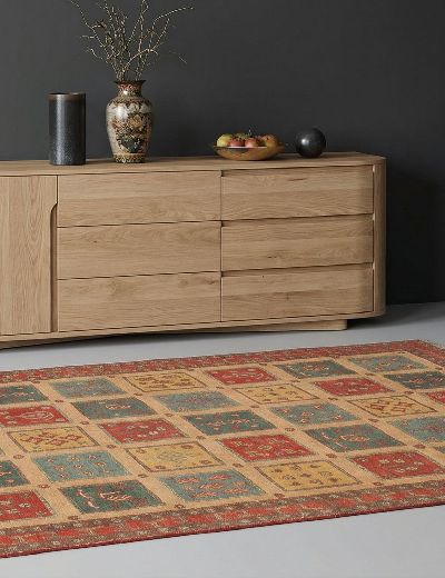 Bild von Afschar-Tabii aus Persien in der Größe 197 x 145 cm