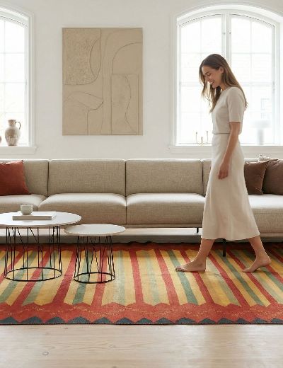 Bild von Afschar-Kamo aus Persien in der Größe 286 x 206 cm