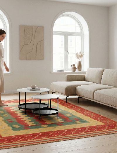 Bild von Afschar-Kamo aus Persien in der Größe 287 x 193 cm