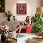 handgeknüpfter Orienteppich Aliabad aus Persien Maß 69x65 cm