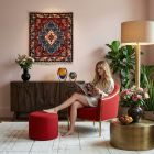 handgeknüpfter Orienteppich Aliabad aus Persien Maß 68x65 cm