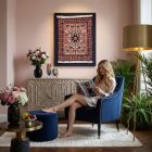 handgeknüpfter Orienteppich Bidjar aus Persien Maß 73x63 cm