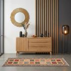 handgewebter Sumackkelim Afschar-Tabii aus Persien Maß 244x80 cm