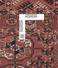 handgeknüpfter Orienteppich Bochara aus Turkmene Maß 143x111 cm