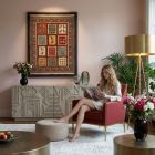 handgewebter Sumackkelim Afschar-Tabii aus Persien Maß 87x71 cm