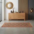 handgewebter Sumackkelim Afschar-Tabii aus Persien Maß 215x73 cm