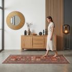 handgewebter Sumackkelim Afschar-Tabii aus Persien Maß 210x71 cm