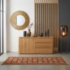 handgewebter Sumackkelim Afschar-Tabii aus Persien Maß 222x84 cm