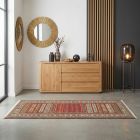 handgewebter Sumackkelim Afschar-Tabii aus Persien Maß 239x83 cm