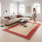 handgewebter Kelim Afschar-Kamo aus Persien Maß 280x205 cm