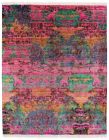 handgeknüpfter Orienteppich Sari-Natural-Silk aus Indien Maß 300x245 cm