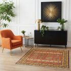 handgewebter Sumackkelim Afschar-Tabii aus Persien Maß 150x154 cm