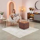 handgewebter Sumackkelim Afschar-Tabii-Sitzwürfel aus Persien Maß 46x46 cm